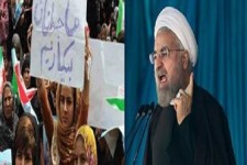 فیلم/ واکنش روحانی به شعارهای اعتراضی مردم/ قطع سخنان رئیس‌جمهور با شعار بیکاری!