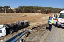 واژگونی تانکرعراقی حامل موادنفتی در اسلام آبادغرب+عکس