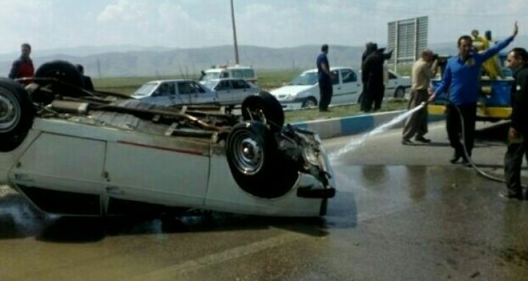 واژگونی پیکان در اسلام آبادغرب+عکس