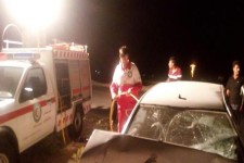 برخورد ۲۰۶ و پراید در محور  حمیل به ایلام ۲ مصدوم برجای گذاشت + تصاویر