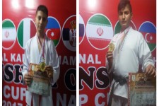 کسب مدال طلا ی مسابقات کاراته بین المللی توسط دانش آموزان اسلام آباد غرب+عکس