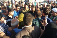 استقبال باشکوه و پرشور مردم از کاروان خادمان حرم رضوی در اسلام آبادغرب+تصاویر