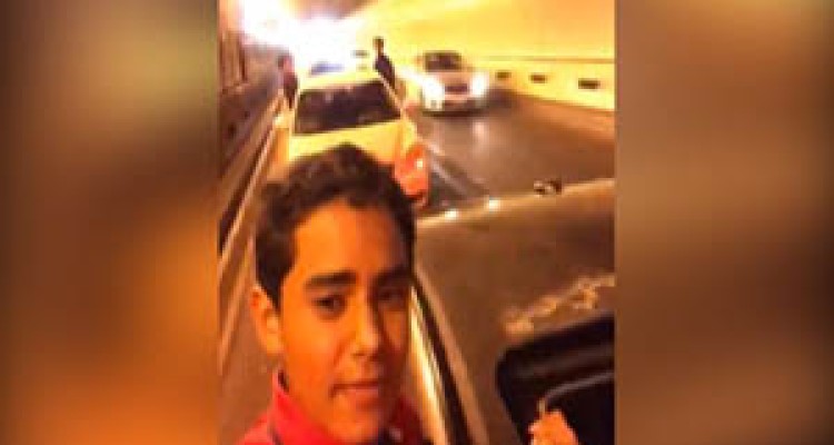 تصادف زنجیره‌ای چند خودرو در تونل در کاروان عروسی + فیلم 