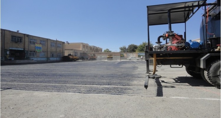  آسفالت و بهسازی مدارس اسلام آباد غرب