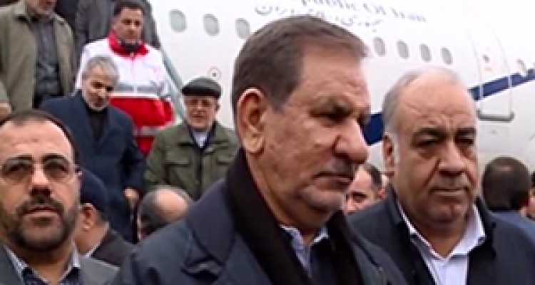 بازدید جهانگیری از مناطق زلزله زده کرمانشاه + فیلم 