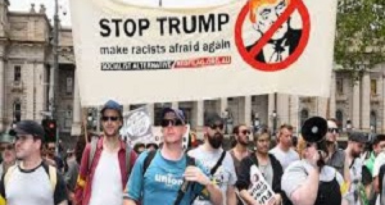 تظاهرات عظیم مردم آمریکا علیه ترامپ + فیلم 