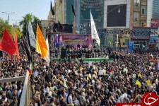 تشییع پیکرهای پاک شهدای حادثه تروریستی در اهواز/حضور سران لشکری و کشوری در مراسم + تصاویر 