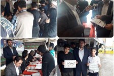  هنر خوشنویسی در مسیر زائران اربعین حسینی(ع) در موکب خادمان راه بهشت بخش حمیل