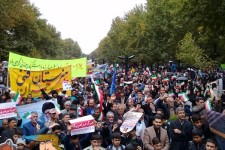 برگزاری راهپیمایی 13 آبان باحضور پرشور مردم ولایی شهرستان اسلام آبادغرب+تصاویر
