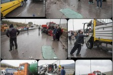تصادف زنجیره‌ای در محور اسلام آباد ـ کرمانشاه
