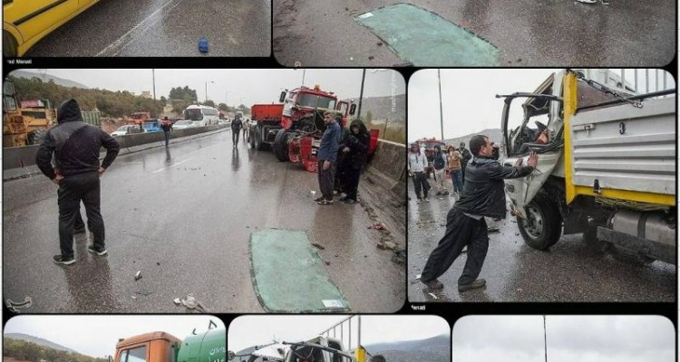 تصادف زنجیره‌ای در محور اسلام آباد ـ کرمانشاه