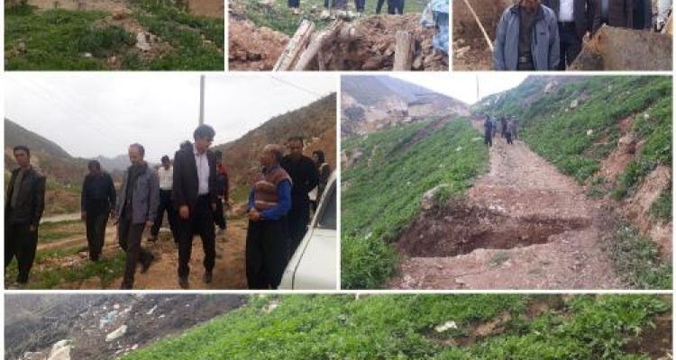 رانش زمین در یکی از  روستاهای اسلام آبادغرب  در پی بارش های چند روز اخیر+عکس