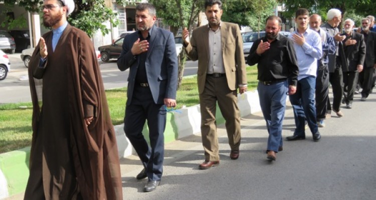 عزاداری و دسته روی هیئت پیروان ولایت  اسلام آبادغرب در سالروز رحلت امام خمینی(ره)