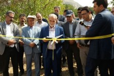 افتتاح طرح سیل بند سنگی بتنی در روستاهای حومه شمالی اسلام آبادغرب