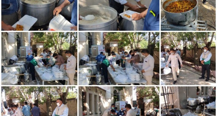تهیه و توزیع 2000 پرس غذای گرم توسط کانون خدمت رضوی شهرستان اسلام آباد غرب+عکس