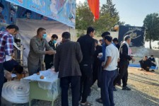 خدمت رسانی موکب شهید سلیمانی سپاه به زوار اربعین در حمیل