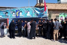 خدمت به زائرین اربعین حسینی در موکب شهید سلیمانی حمیل+فیلم و عکس