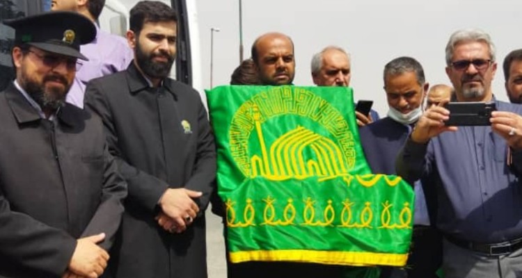 متبرک شدن شهر اسلام آبادغرب به پرچم مبارک امام رضا (ع)+تصاویر