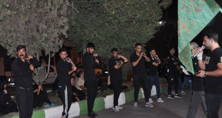 مراسم عزاداری شب پنجم محرم در  اسلام آبادغرب