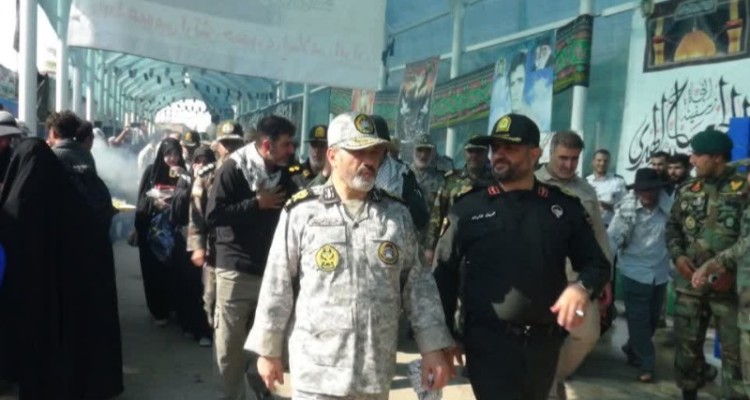 بازدید جانشین ستاد کل نیرو‌های مسلح از موکب رهپویان ولایت تیپ ۱۸۱ ارتش در مرز خسروی+تصاویر