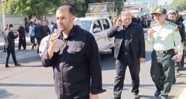 مراسم عزاداری جاماندگان اربعین حسینی در شهرستان اسلام آبادغرب