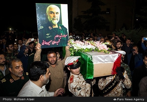 چشمان سرخ فرماندهان در استقبال از امیر ایرانی دمشق