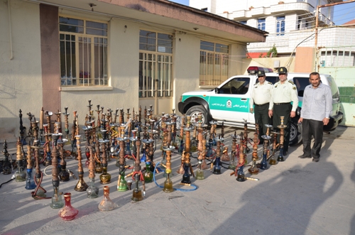 برچیده شدن بساط قهوه خانه ها و قلیان سراهای غیرمجاز اسلام آباد غرب 