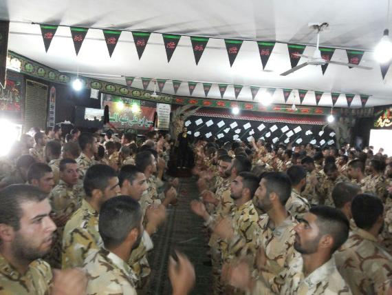 مراسم عزاداری هفتمین روز ماه محرم در حسینیه پادگان الله اکبر تیپ 181 ارتش برگزار شد