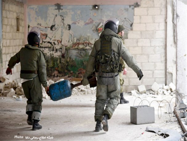 خنثی سازی مین های حلب توسط روس ها‎