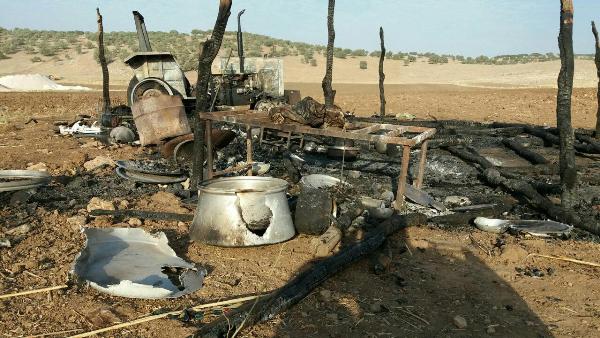 آتش سوزی محل اسکان عشایر در حاشیه شهر  اسلام آبادغرب+عکس و جزئیات