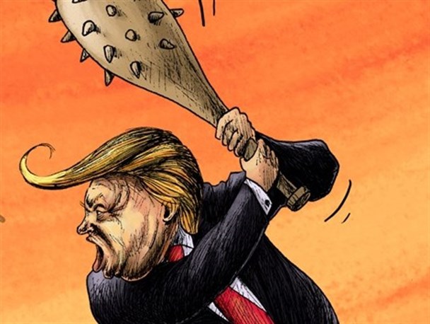  تلاش ترامپ برای نابودی برجام/کارتون