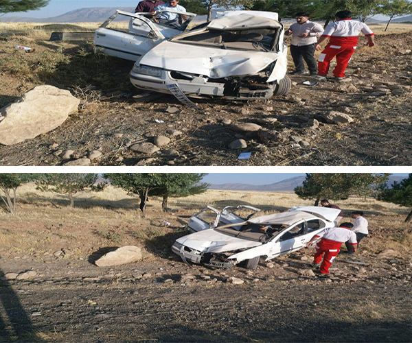 حادثه رانندگی در محور کرمانشاه به اسلام آبادغرب 4 مصدوم برجای گذاشت + تصاویر