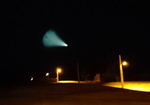 فیلمی از شی نورانی که در بیشتر استان‌های شمالی دیده شد 