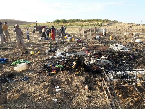 آتش سوزی در محل اسکان عشایر اسلام آبادغرب +تصاویر