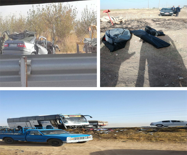 حادثه رانندگی در محور حمیل به اسلام آبادغرب 3 کشته برجای گذاشت+تصاویر