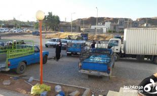 کاروان کمک‌های آستان قدس رضوی به زلزله‌زدگان استان کرمانشاه رسید +عکس