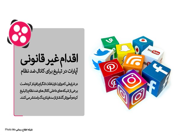 اقدام غیر قانونی آپارات در تبلیغ برای کانال ضد نظام/ بازار داغ فیلتر شکن ها بعد از فیلترینگ تلگرام