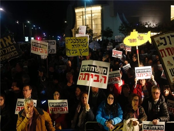 تظاهرات هزاران نفری در تل‌آویو علیه فساد دولتی نتانیاهو و کابینه‌اش