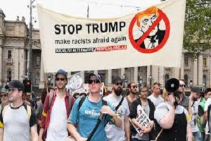 تظاهرات عظیم مردم آمریکا علیه ترامپ + فیلم 