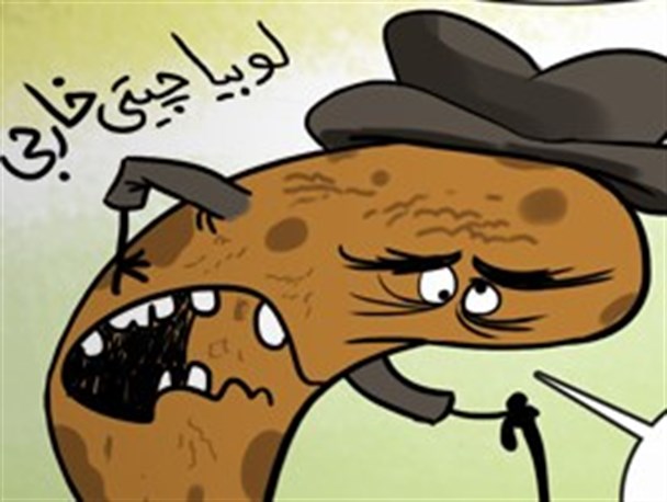 طعنه لوبیا چیتی ایرانی به همتای خارجی اش/کارتون