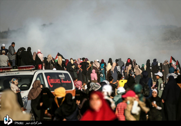 زنان فلسطینی در راهپیمایی بازگشت/ تصاویر