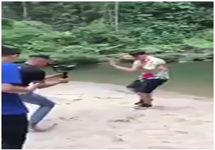 مرگ دردناک یک مرد حین ضبط موزیک ویدئو + فیلم 