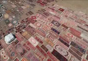 منظره چشم نوازی که فرش‌های دستباف ایجاد کرده‌اند + فیلم 