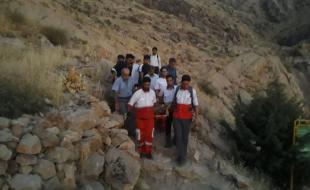 جان باختن یک نفر در سقوط از ارتفاعات طاقبستان