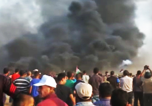 شهادت 7 فلسطینی بر اثر تجاوز اشغالگران به راهپیمایی «بازگشت» + فیلم 