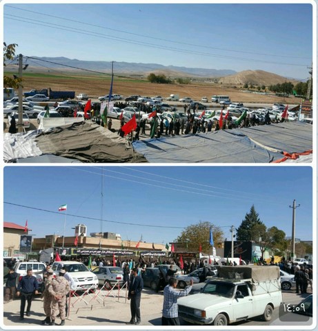 حضور پرشور زوار اربعین در موج بازگشت در موکب خادمان راه بهشت بخش حمیل