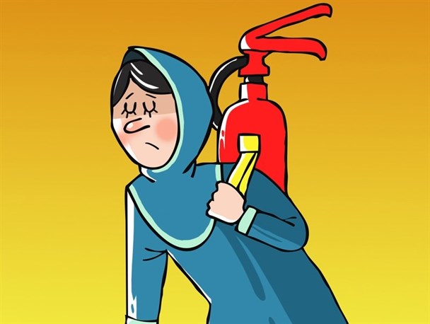 اول ایمنی،بعدتحصیل/کارتون