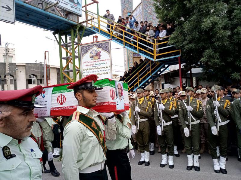 تشییع باشکوه شهید کوروش حاجیمرادی در اسلام آبادغرب+تصاویر