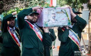 مراسم تشییع با شکوه شهید "سیدمحسن نقیبی" در کرمانشاه 