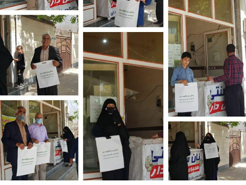 توزیع کیسه های پارچه ای در بین مردم توسط موسسات مردم نهاد اسلام آبادغرب